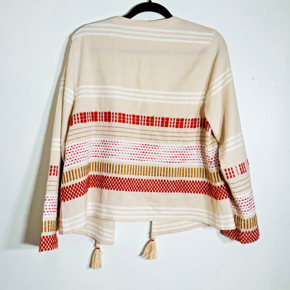 Soft Surroundings Cardigan Women’s Large Juliet Woven Tassel Topper lightweight - Picture 4 of 7